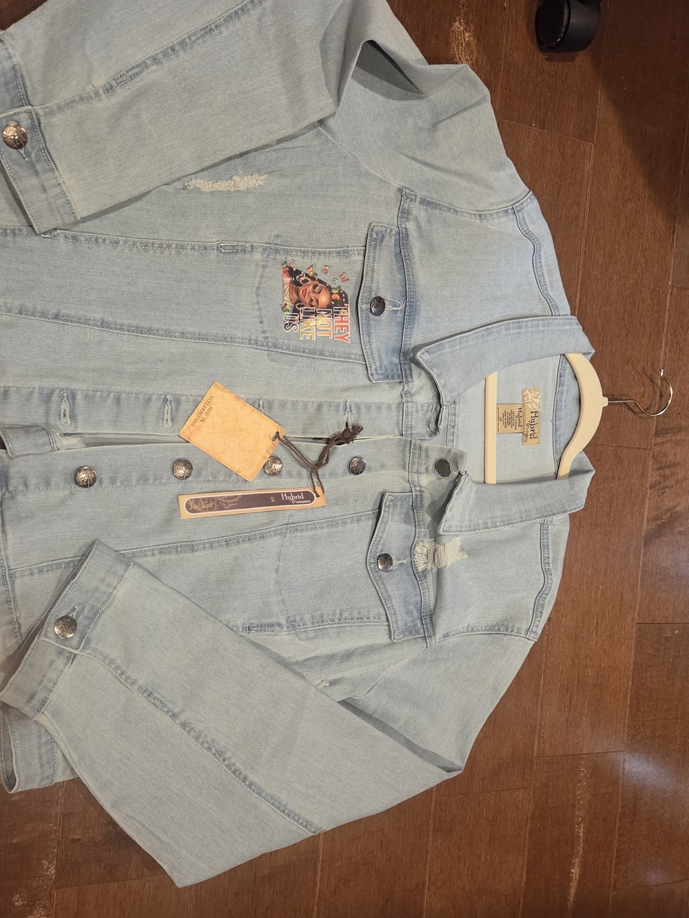 Printed STRETCH Denim Jacket